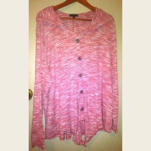 Lane Bryant button up hoodie autumn space dye 3X 22 24